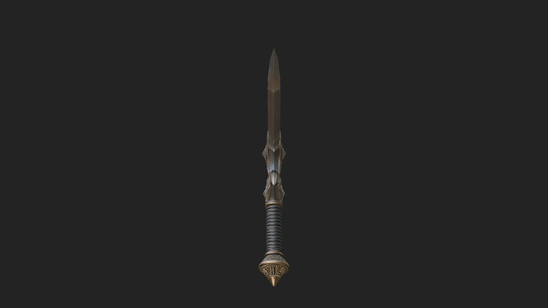 Winged Hilt Longsword Model Design 4 3D Print Model 3D Model