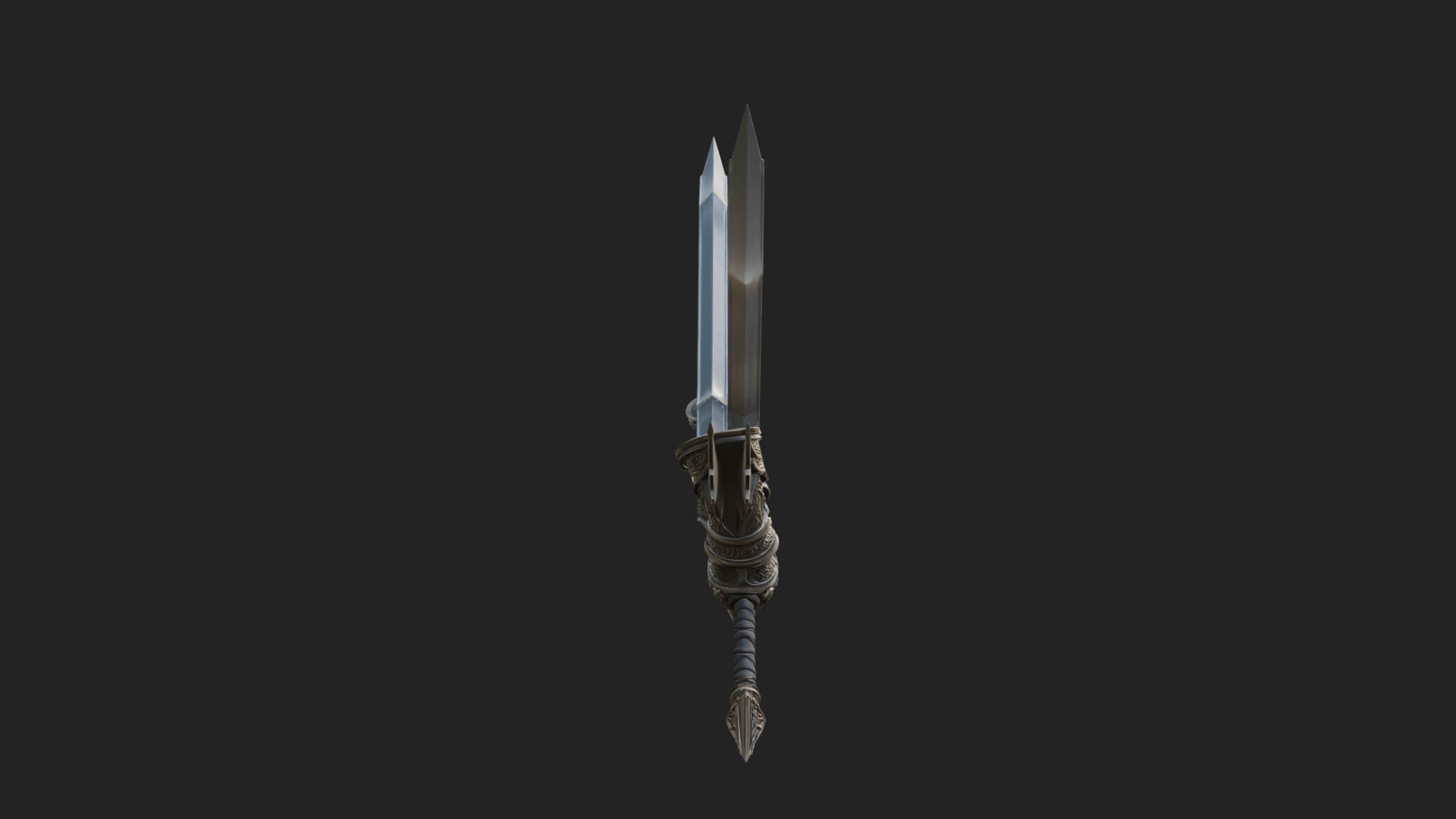 Winged Hilt Longsword Model Design 6 3D Print Model 3D Model