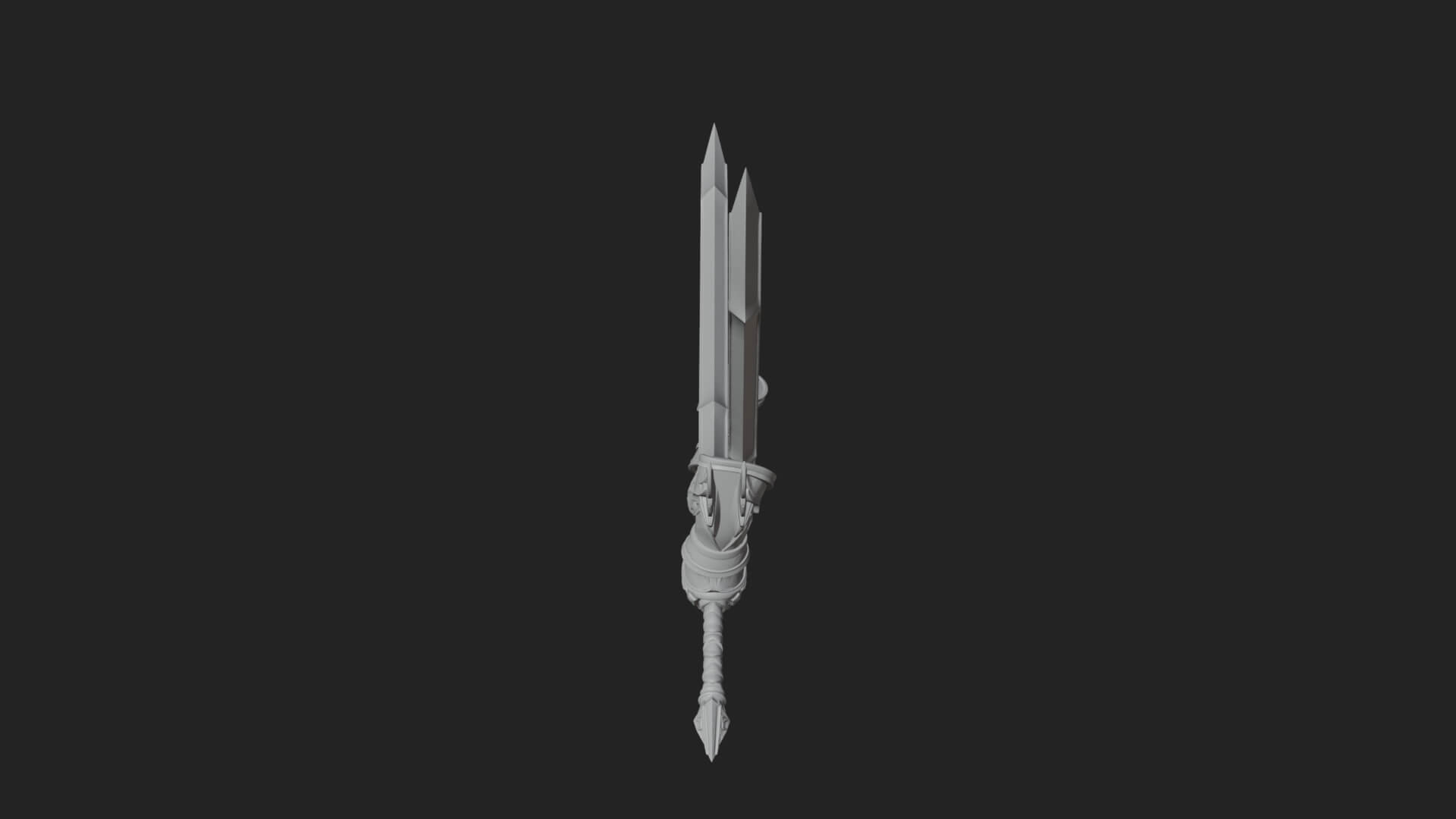 Winged Hilt Longsword Model Design 6 3D Print Model 3D Model