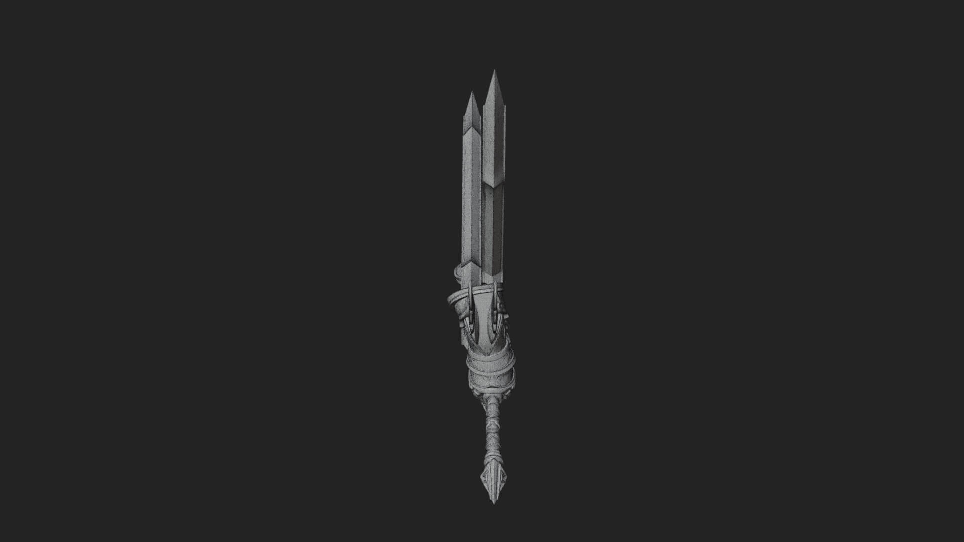 Winged Hilt Longsword Model Design 6 3D Print Model 3D Model