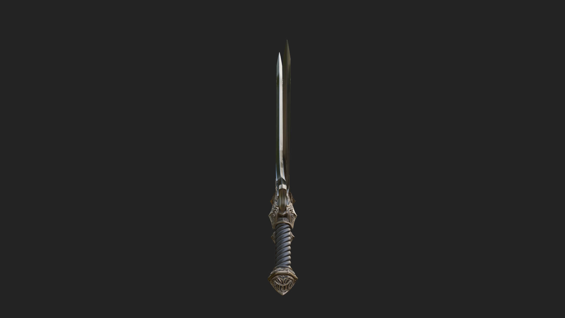 Winged Hilt Longsword Model Design 7 3D Print Model 3D Model
