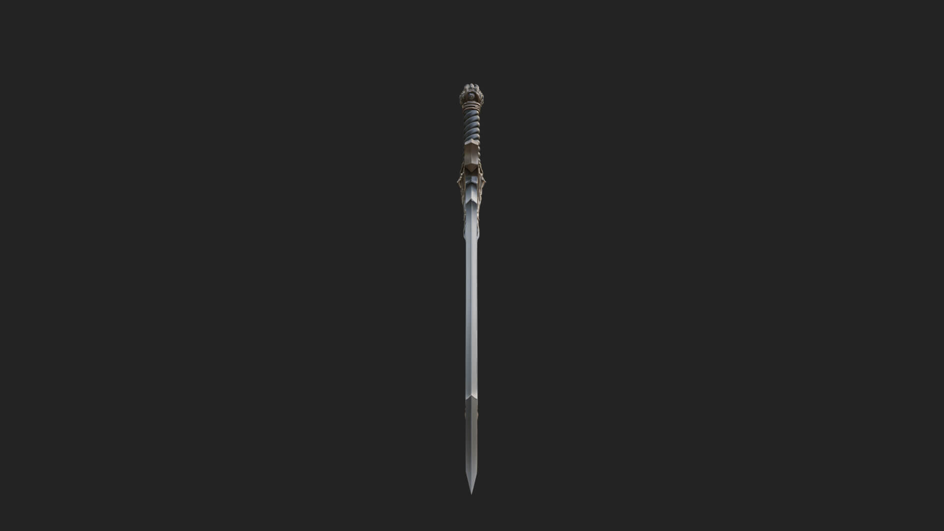 Winged Hilt Longsword Model Design 8 3D Print Model 3D Model