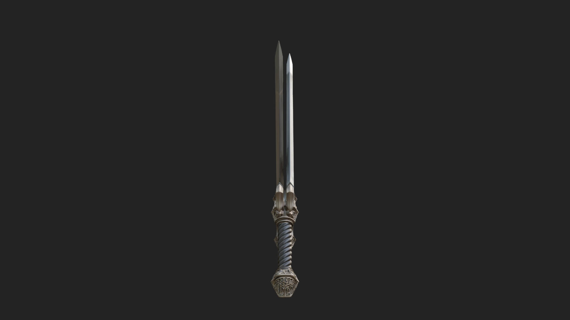 Winged Hilt Longsword Model Design 9 3D Print Model 3D Model