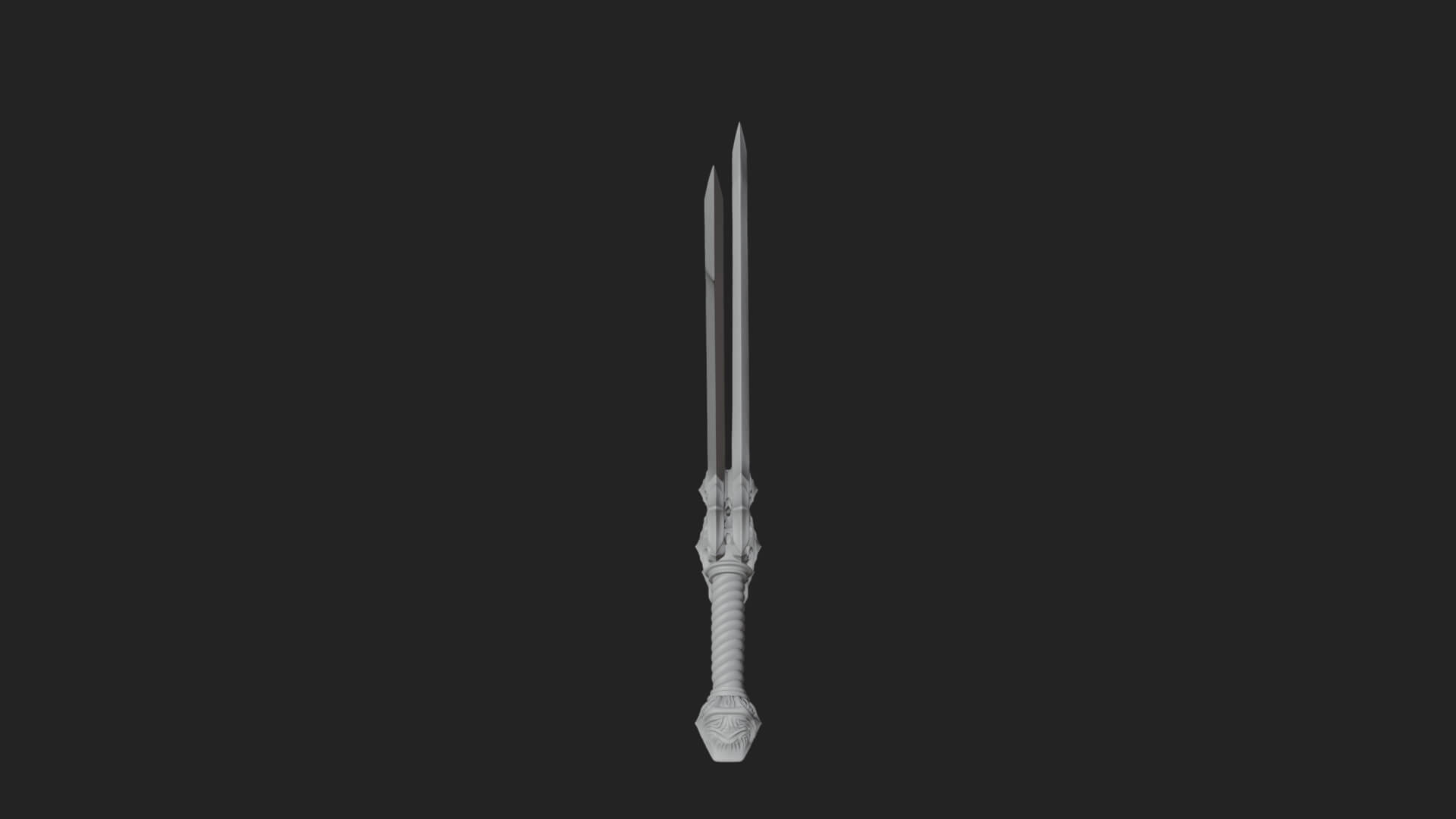 Winged Hilt Longsword Model Design 9 3D Print Model 3D Model