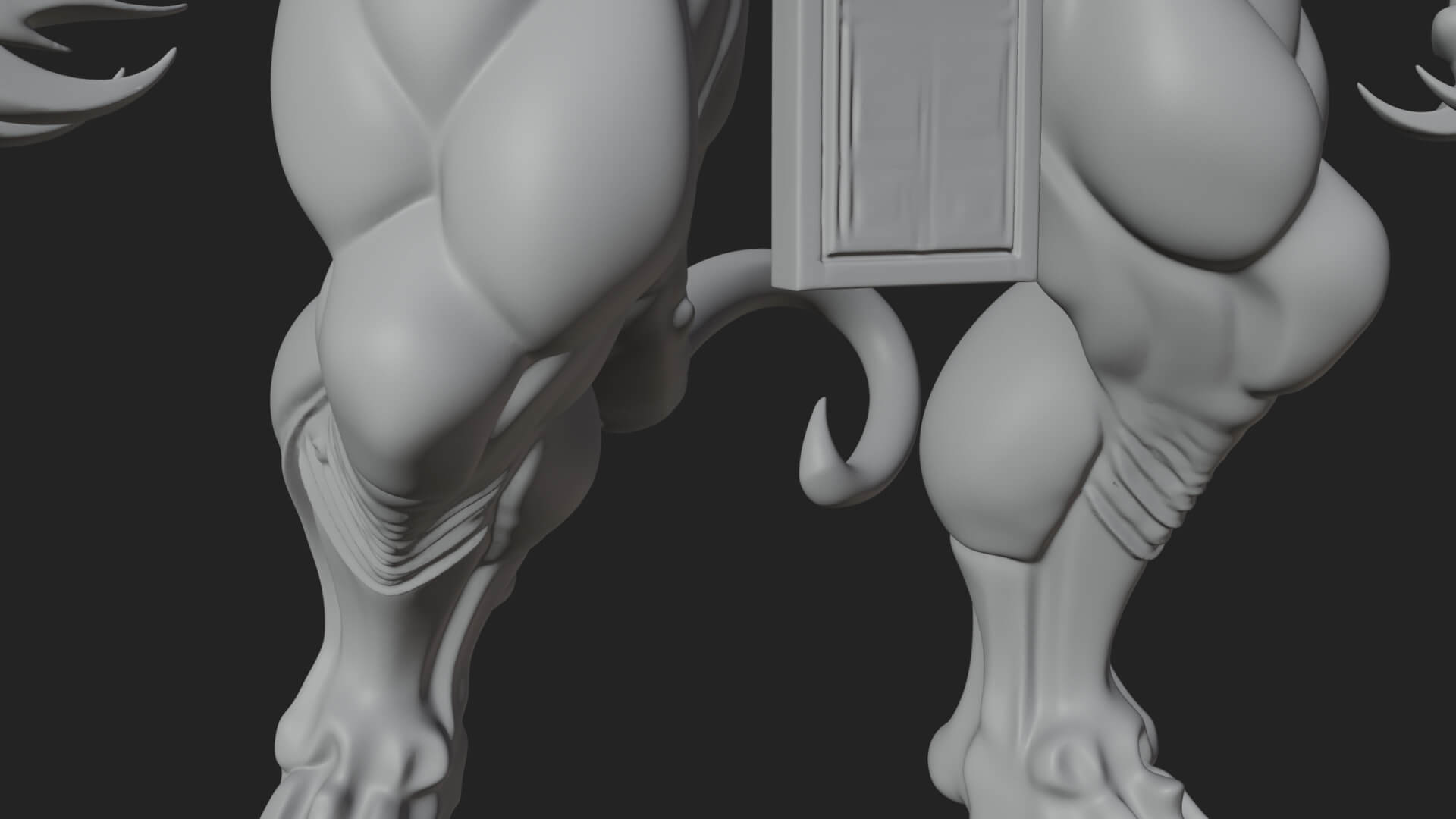 Winged Horned Demon Statue Design 10 3d Print Model 3D Model