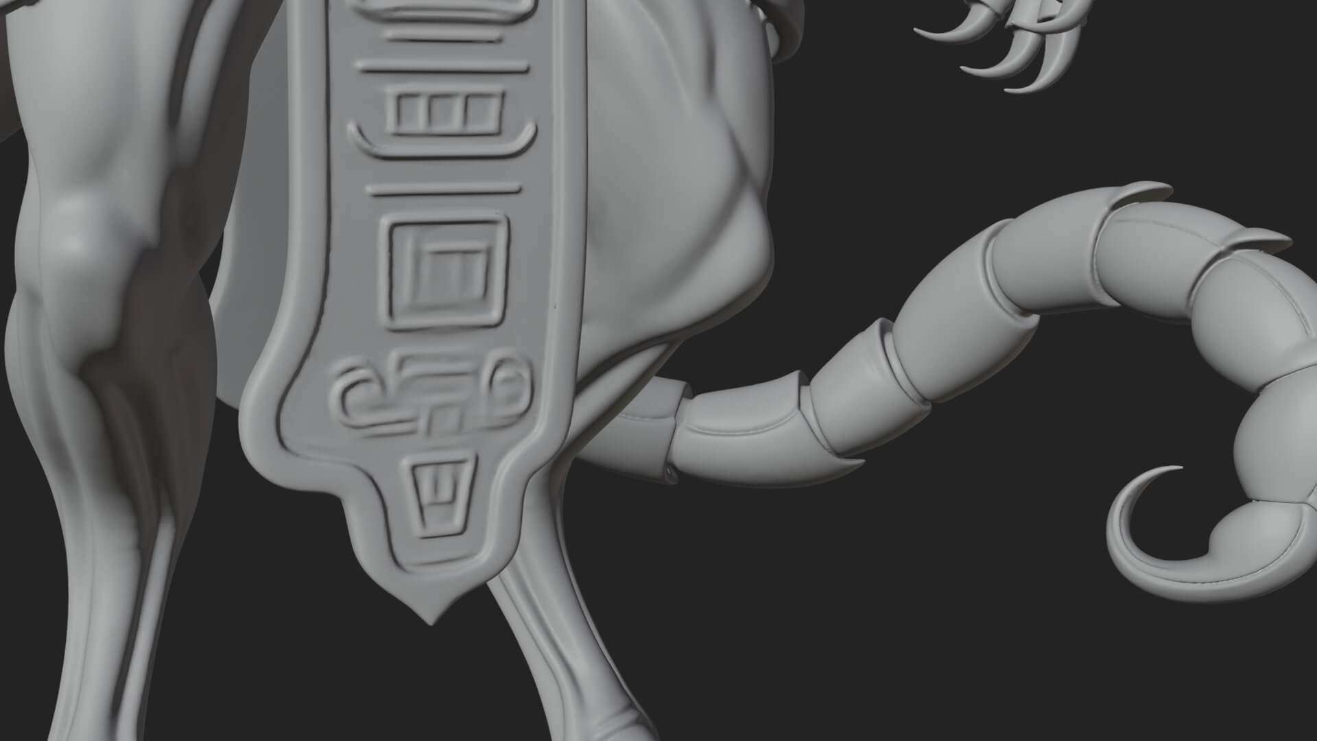 Winged Horned Demon Statue Design 17 3D Print Model 3D Model