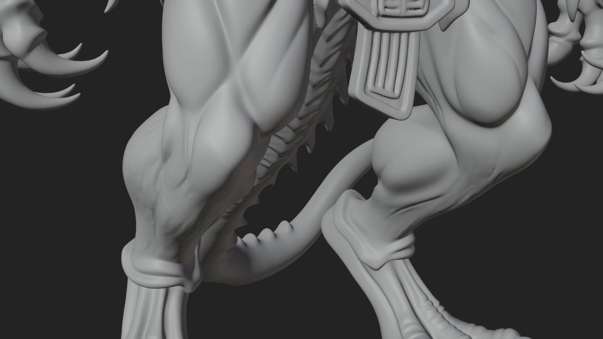 Winged Horned Demon Statue Design 4 3D Print Model 3D Model