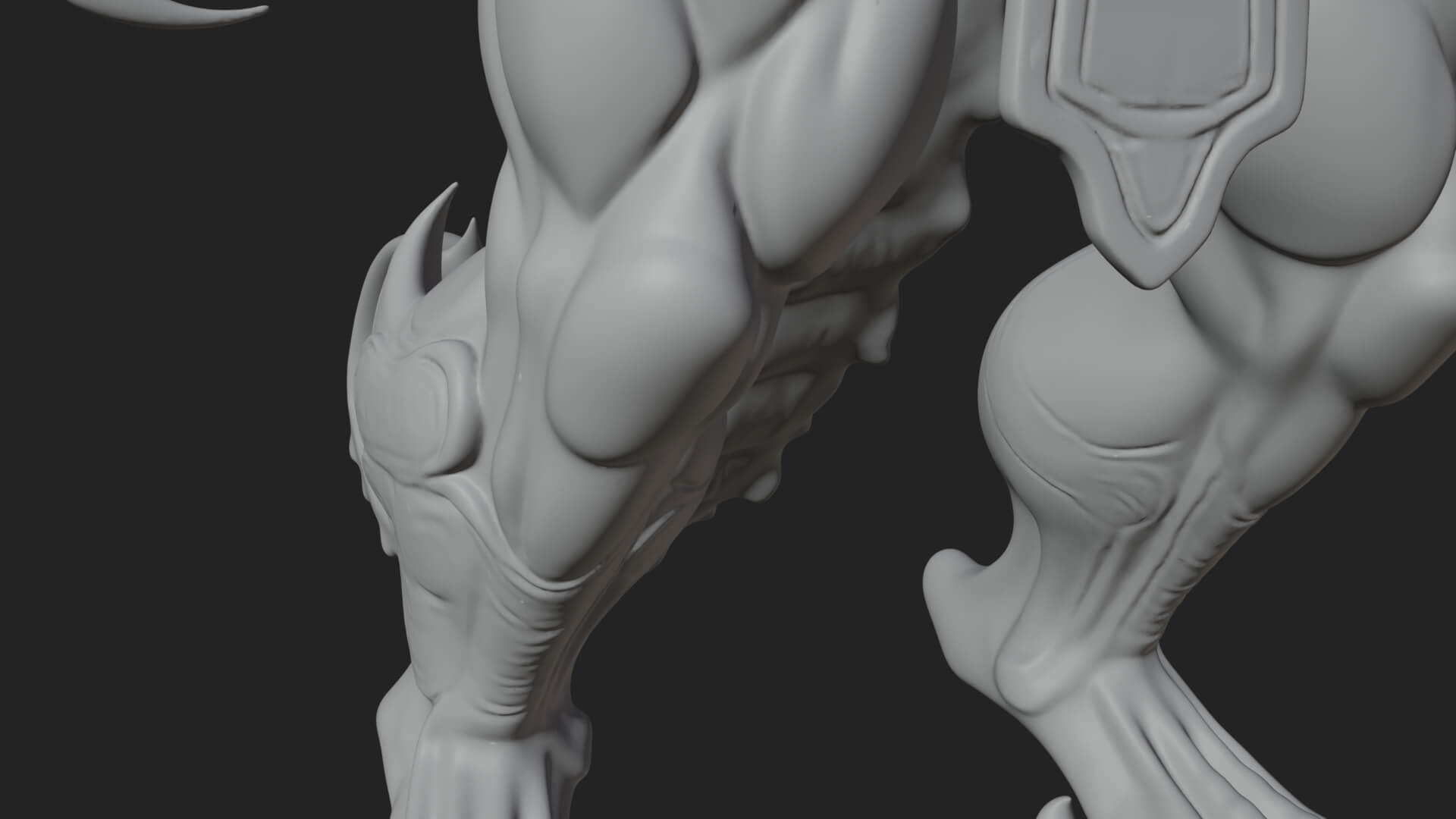 Winged Horned Demon Statue Design 9 3D Print Model 3D Model