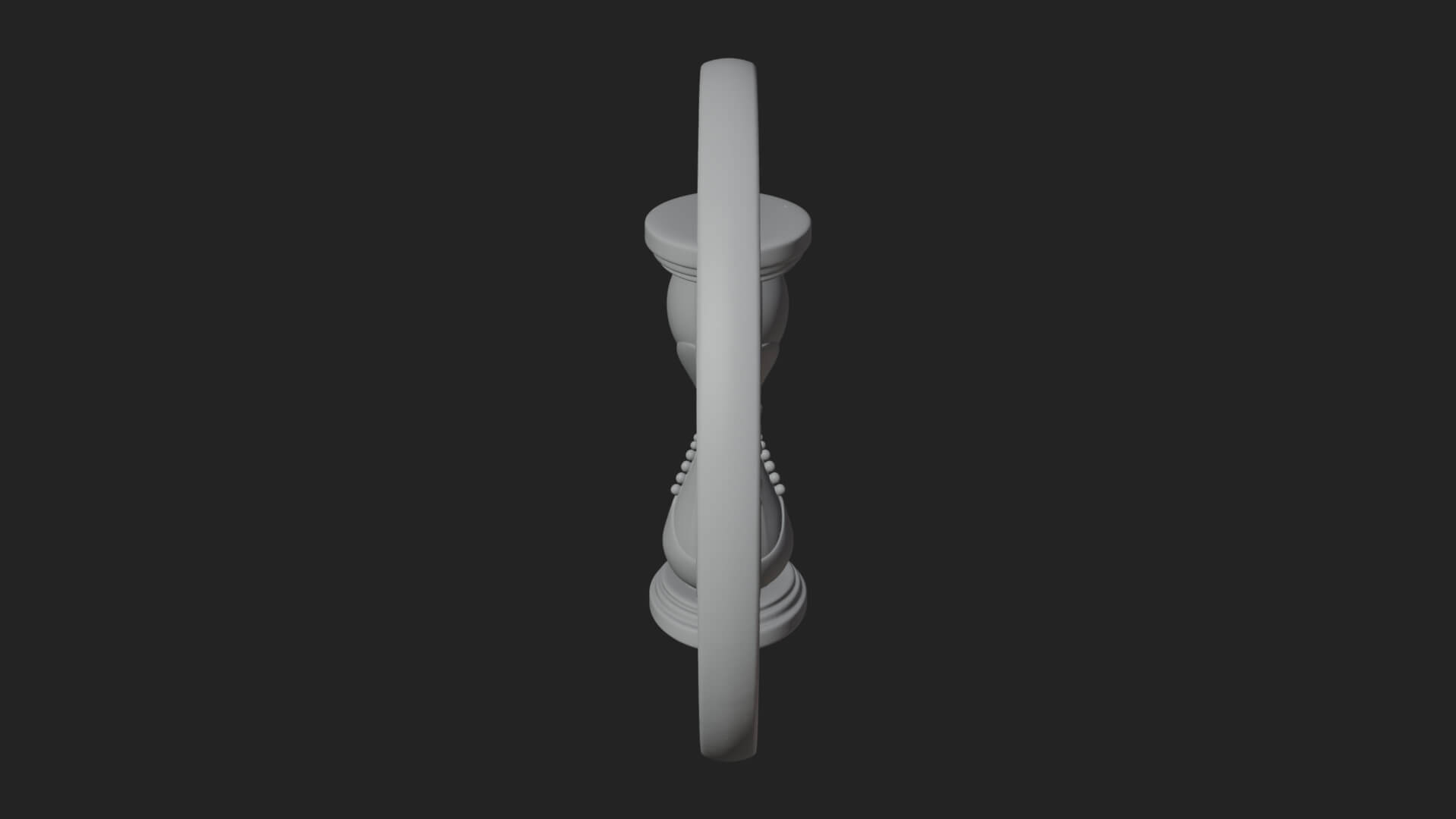 Winged Hourglass Oval Plaque Design 2 3D Print Model 3D Model