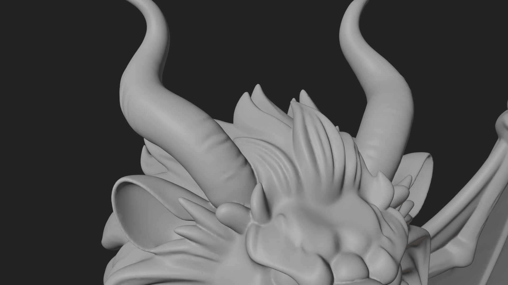 Winged Lion Demon Statue Design 1 3D Print Model 3D Model