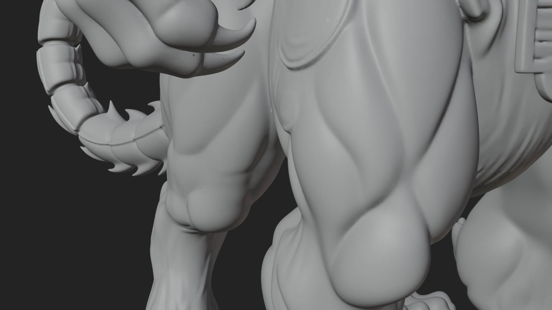Winged Lion Demon Statue Design 1 3D Print Model 3D Model