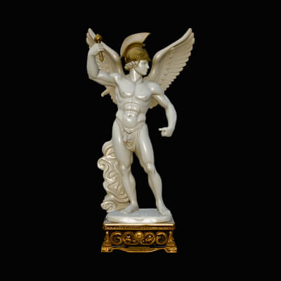 Winged Messenger God Statue Design 1 3D Print Model