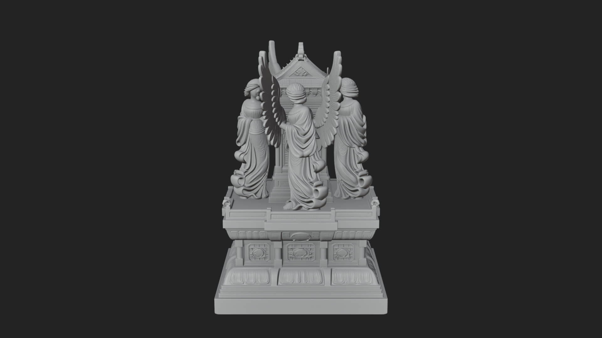 Winged Shrine Tower Design 1 3D Print Model 3D Model