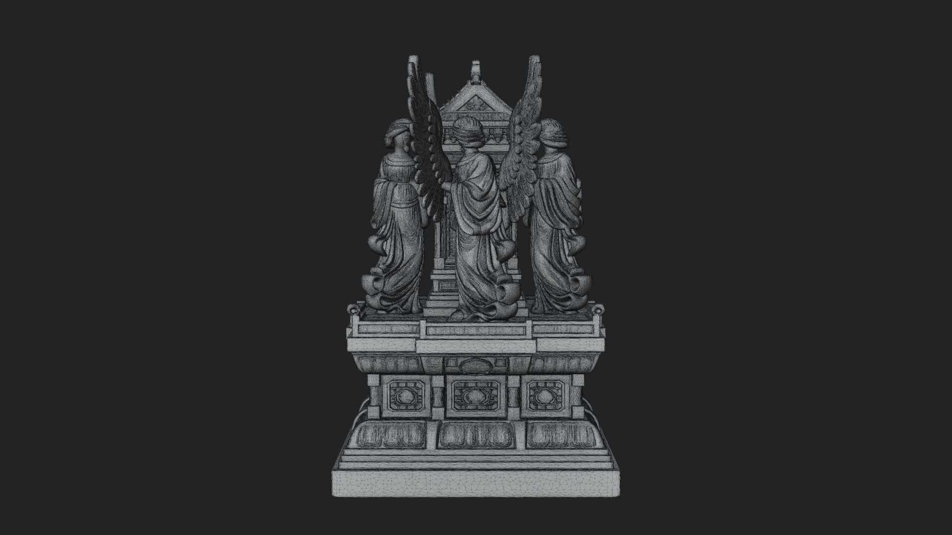 Winged Shrine Tower Design 1 3D Print Model 3D Model