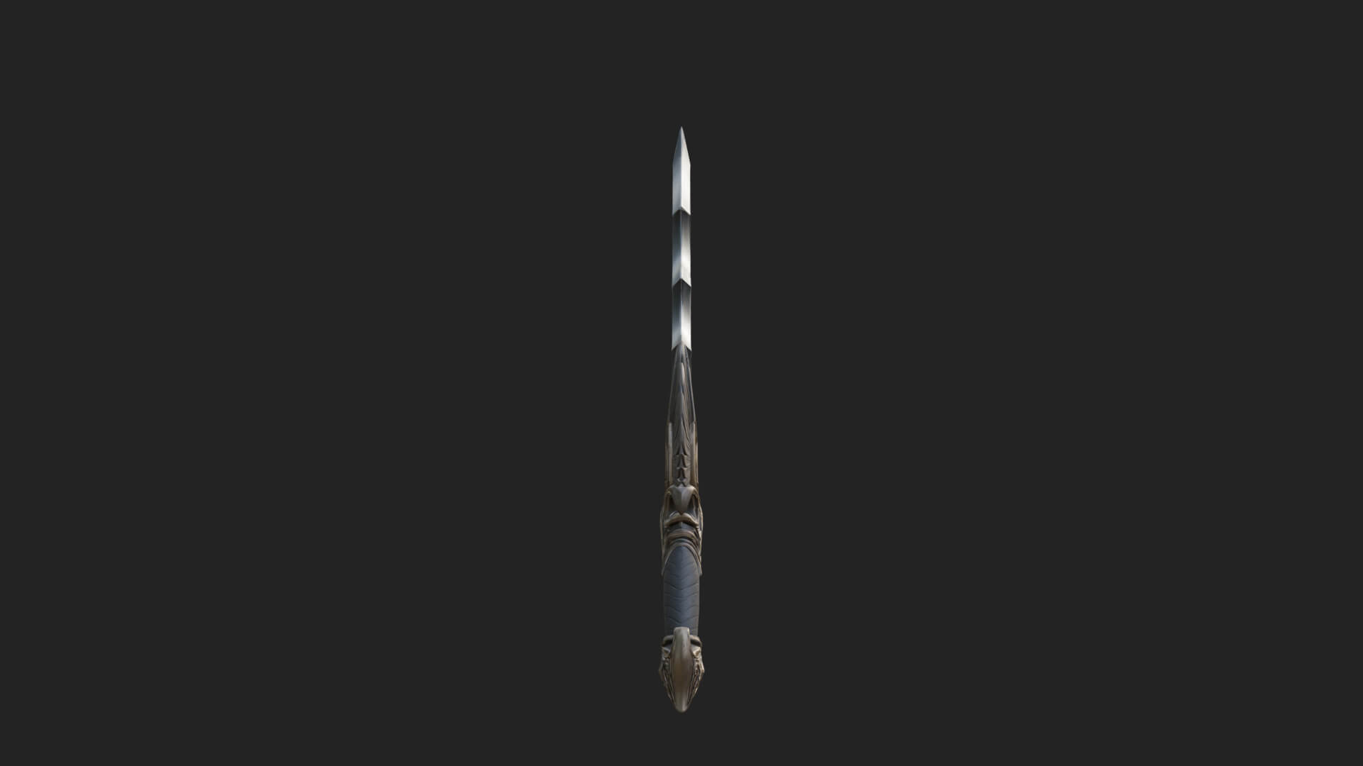 Winged Triple Blade Sword Model Design 1 3D Print Model 3D Model