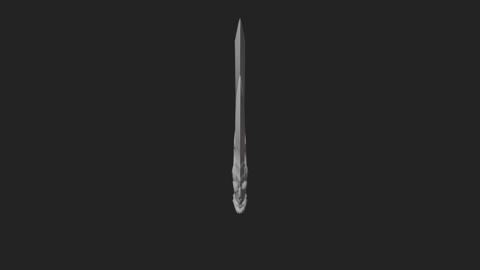 Winged Triple Blade Sword Model Design 1 3D Print Model 3D Model