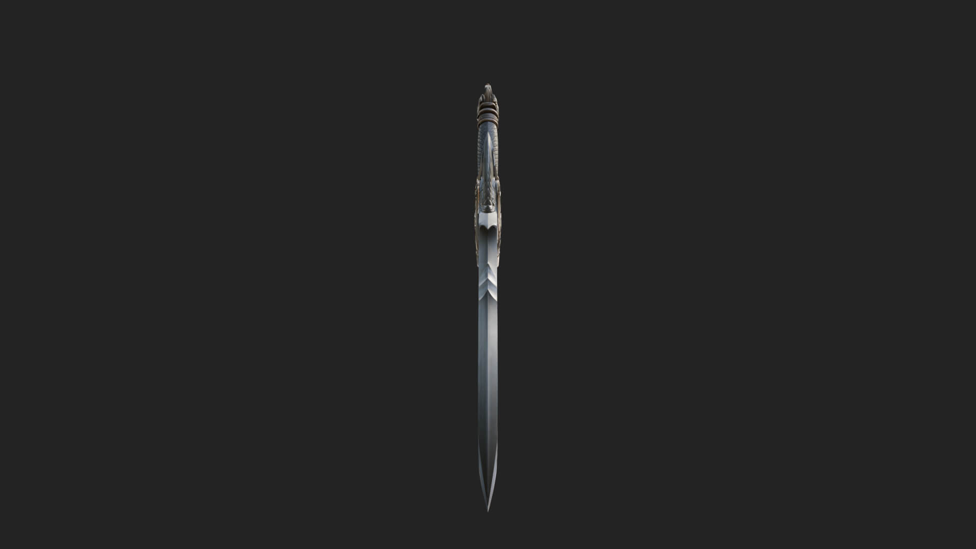 Winged Triple Blade Sword Model Design 3 3D Print Model 3D Model