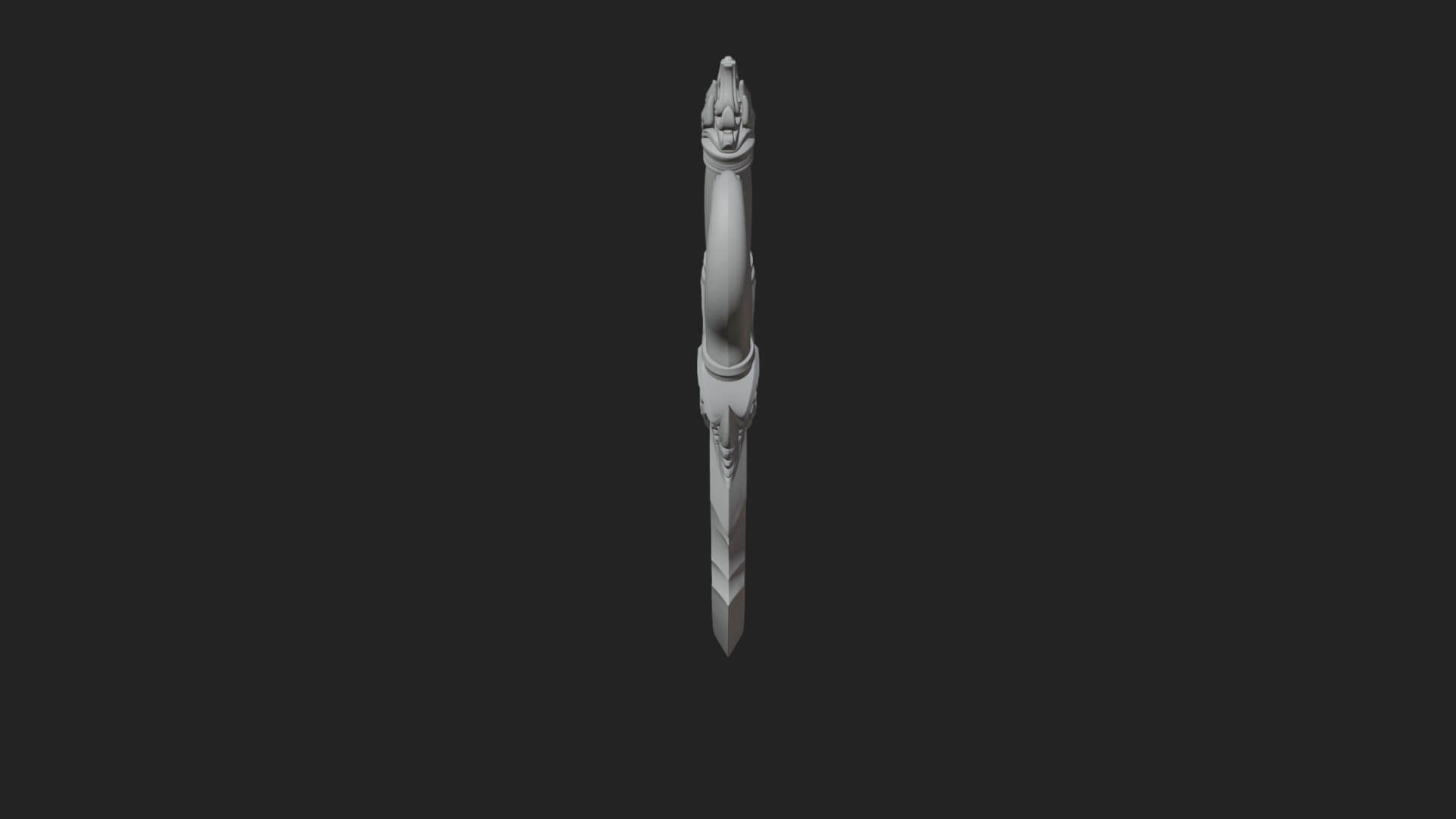 Winged Triple Blade Sword Model Design 3 3D Print Model 3D Model