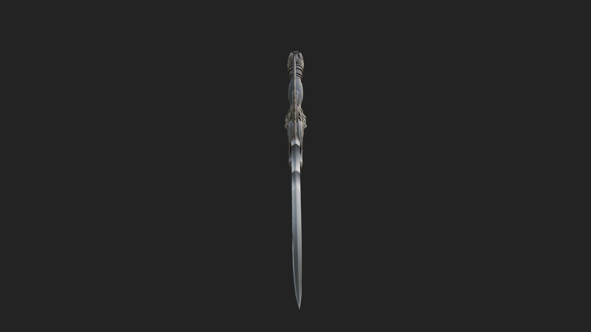 Winged Triple Blade Sword Model Design 4 3D Print Model 3D Model