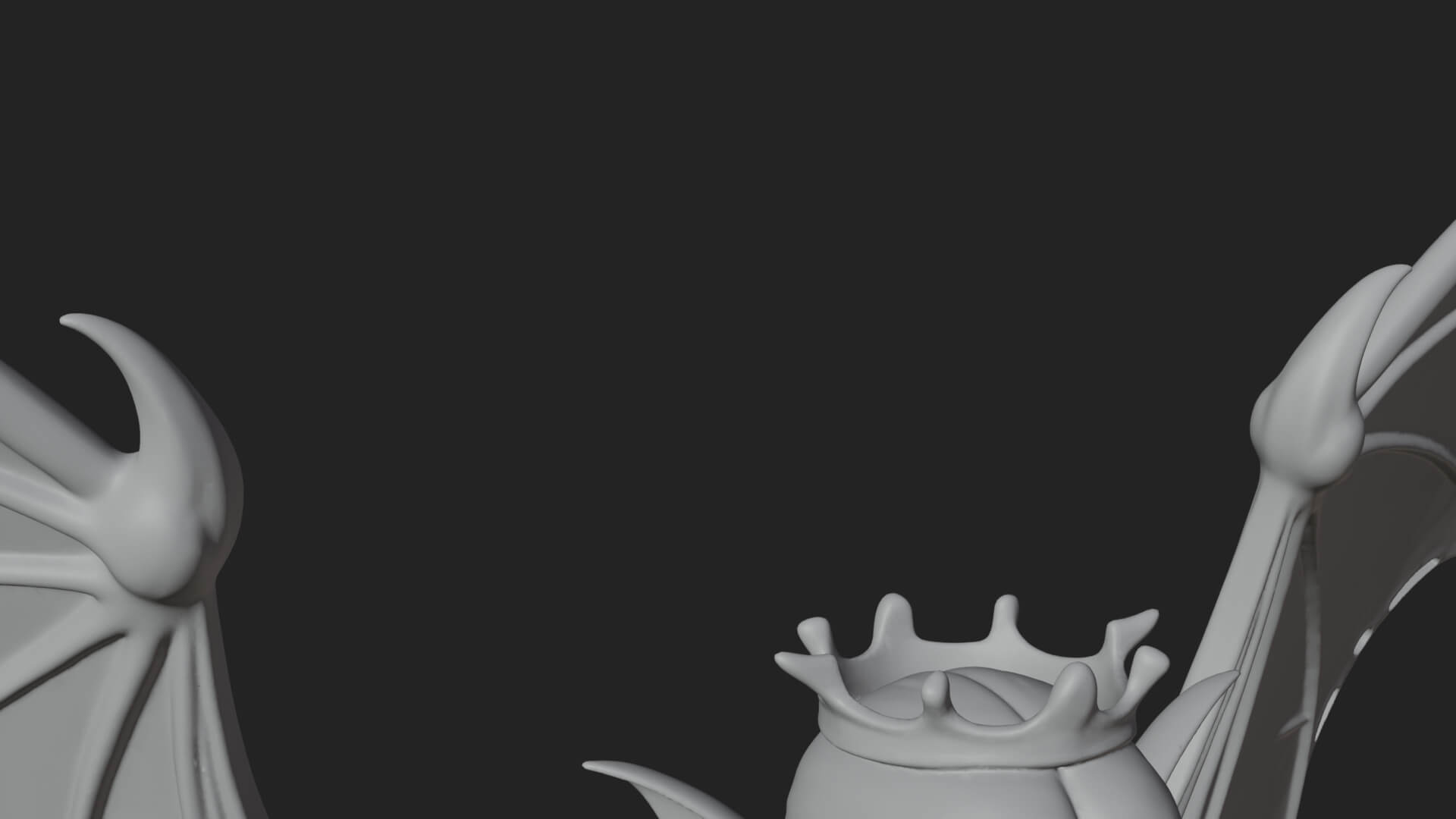 Winged Vampire Queen Statue Design 2 3D Print Model 3D Model