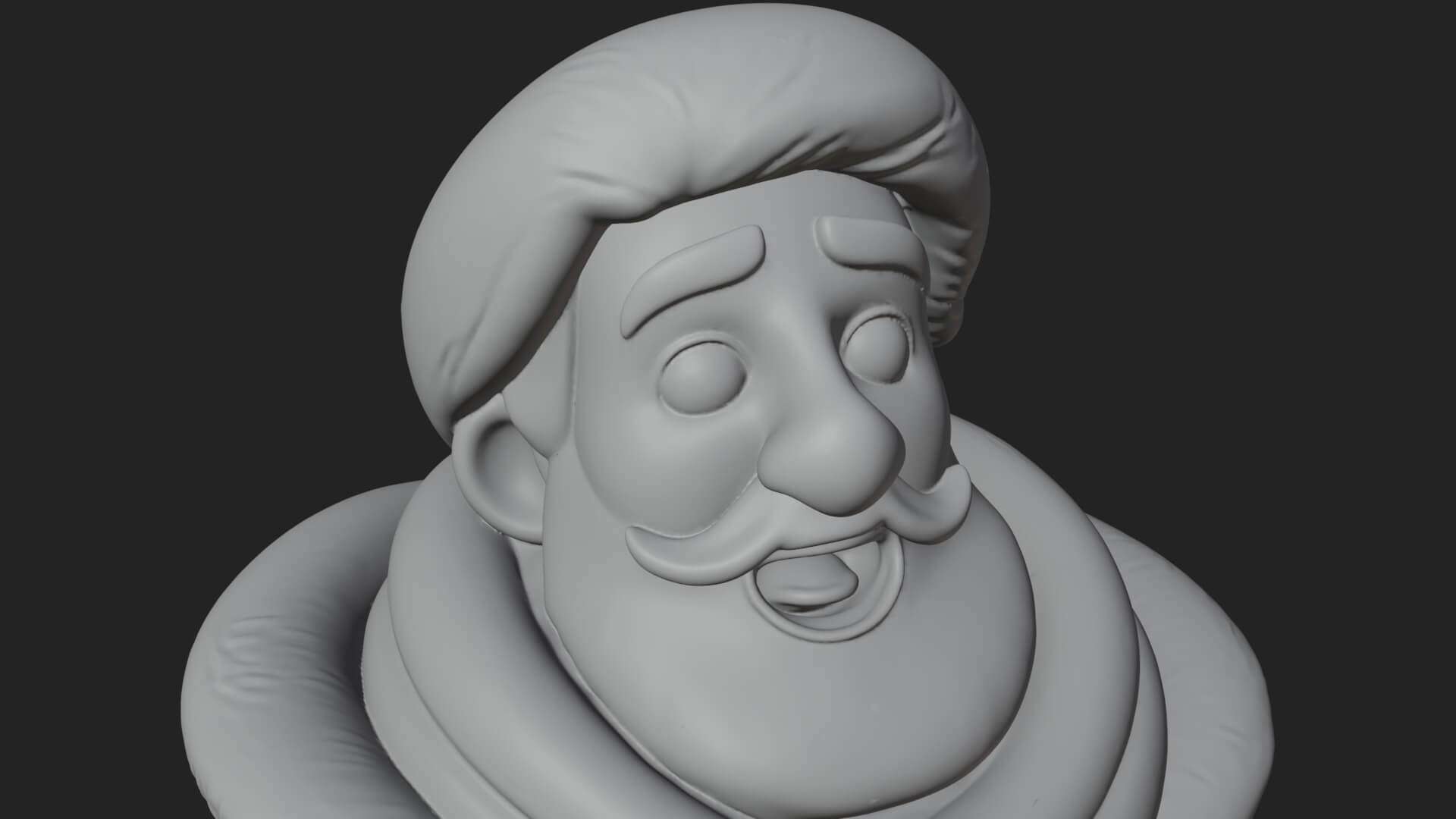 Winter Santa with Book Statue Design 1 3D Print Model 3D Model