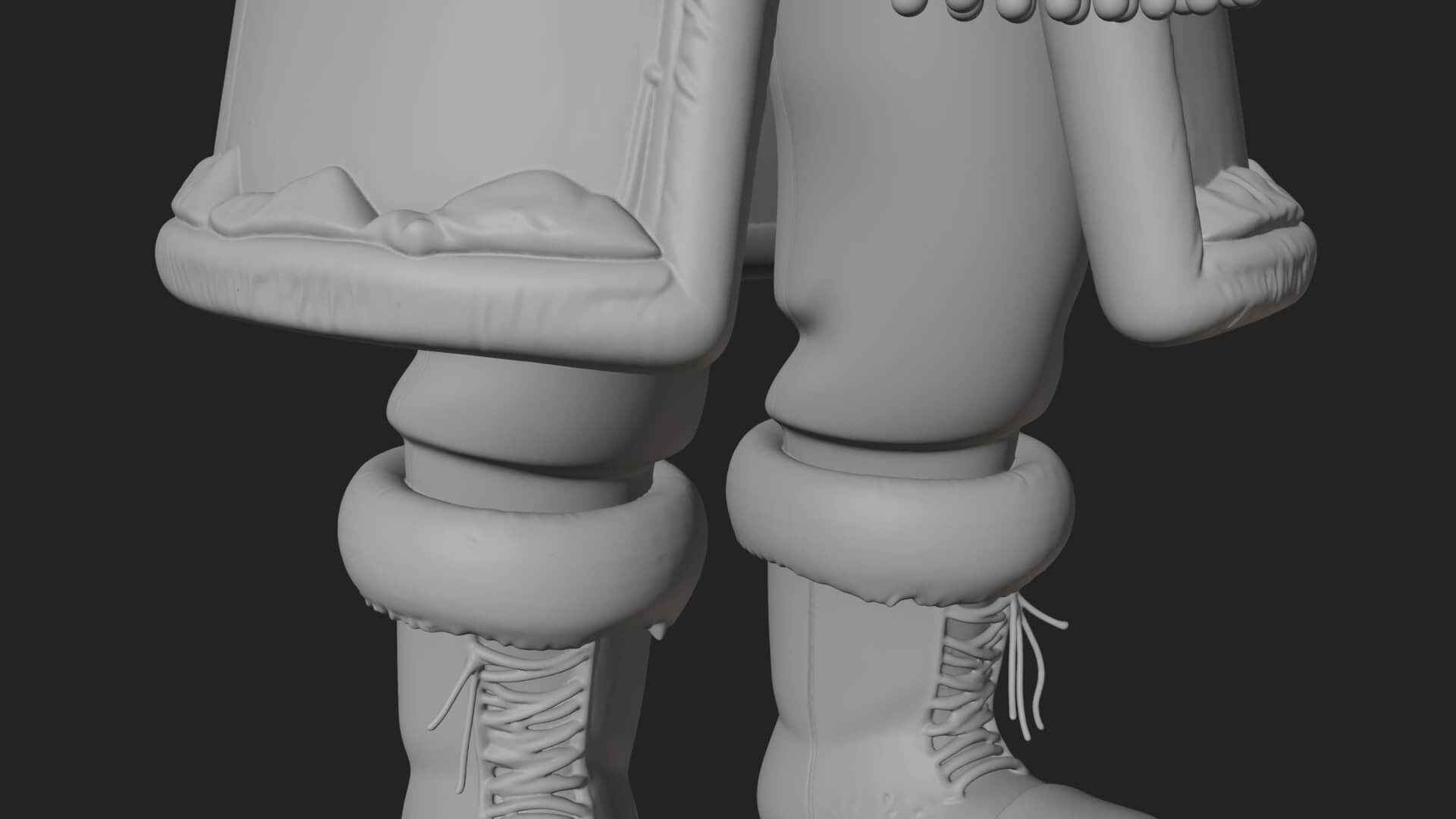 Winter Santa with Book Statue Design 1 3D Print Model 3D Model