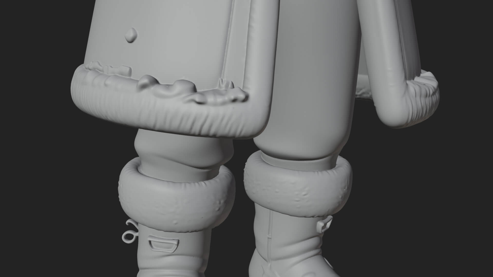 Winter Santa with Book Statue Design 2 3D Print Model 3D Model