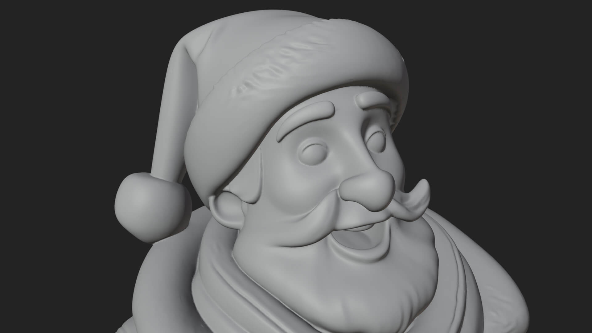 Winter Santa with Book Statue Design 3 3D Print Model 3D Model