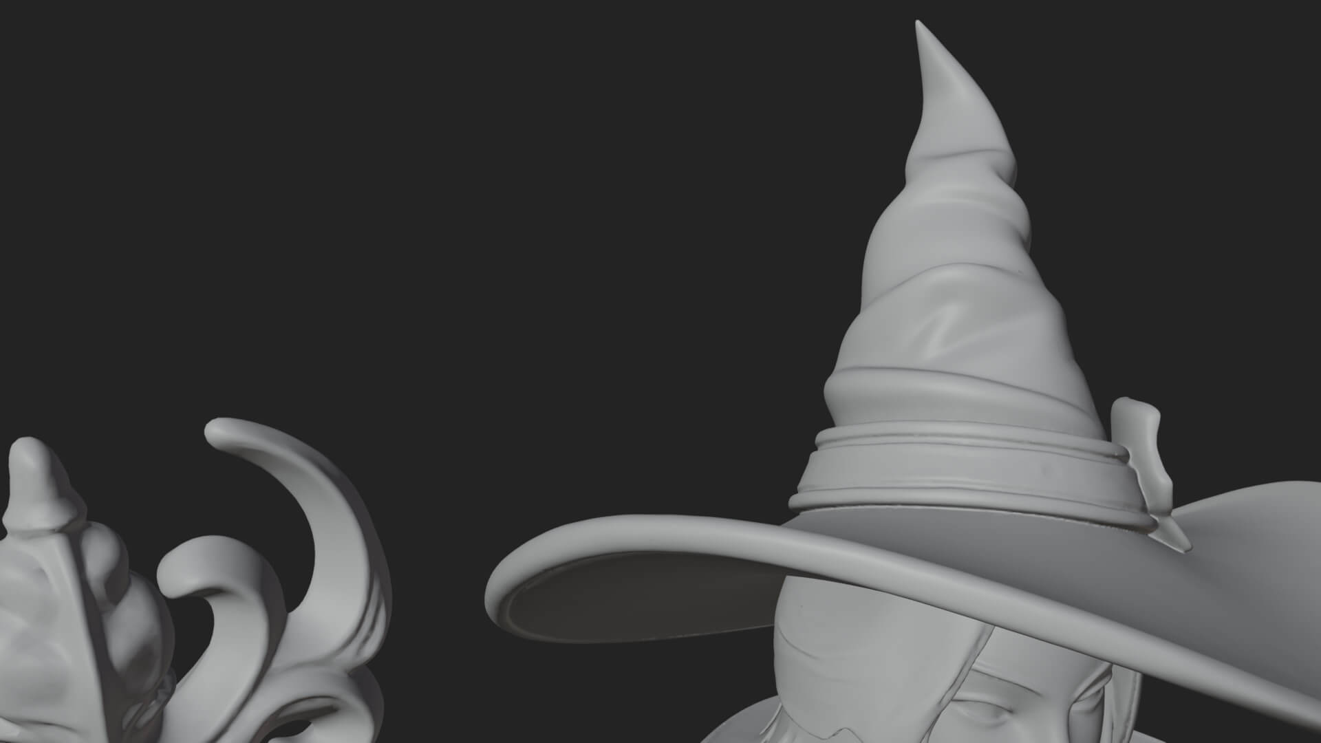 Witch Hat Sorcerer Statue Design 10 3D Print Model 3D Model