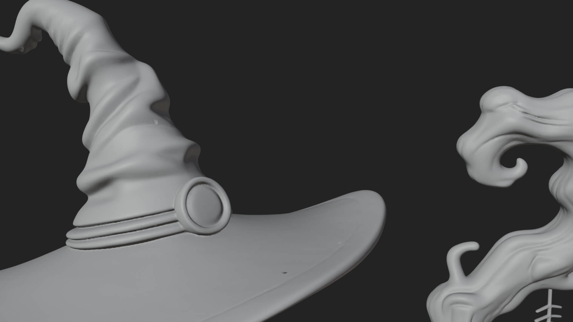 Witch Hat Sorcerer Statue Design 11 3D Print Model 3D Model