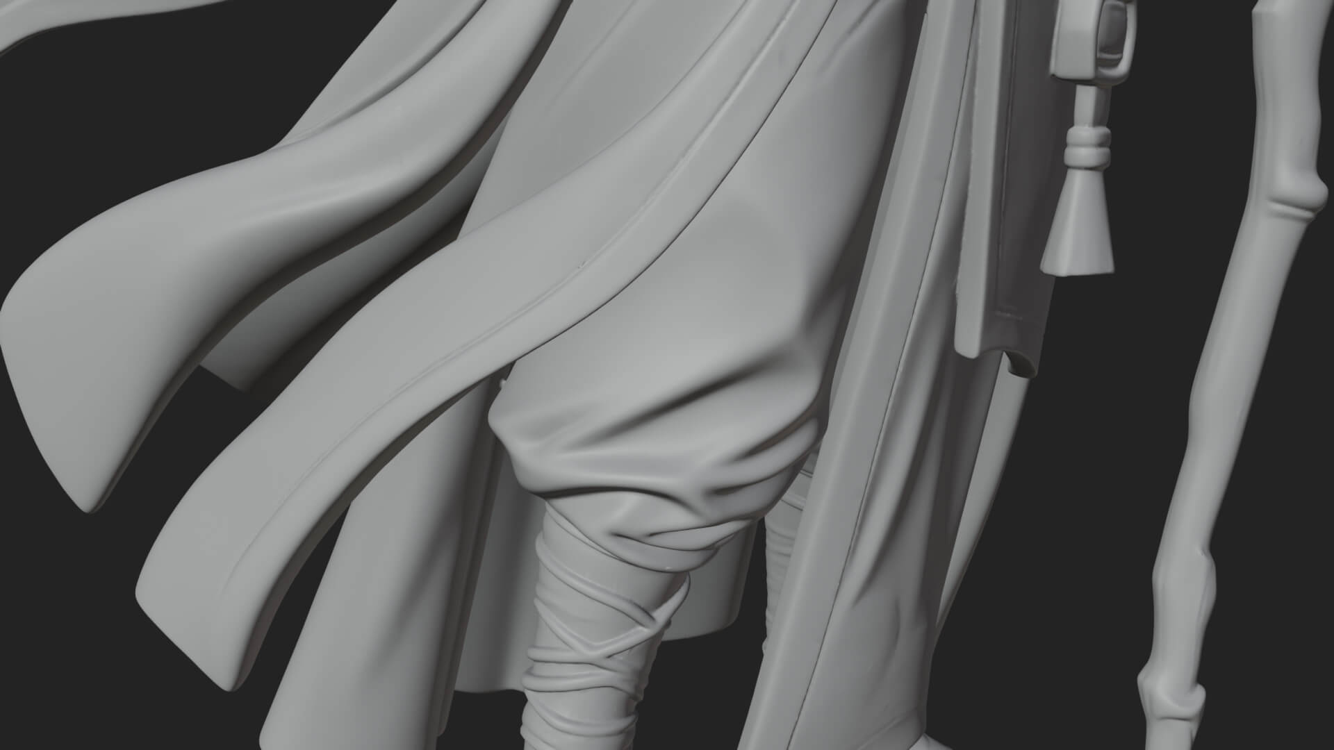 Witch Hat Sorcerer Statue Design 11 3D Print Model 3D Model