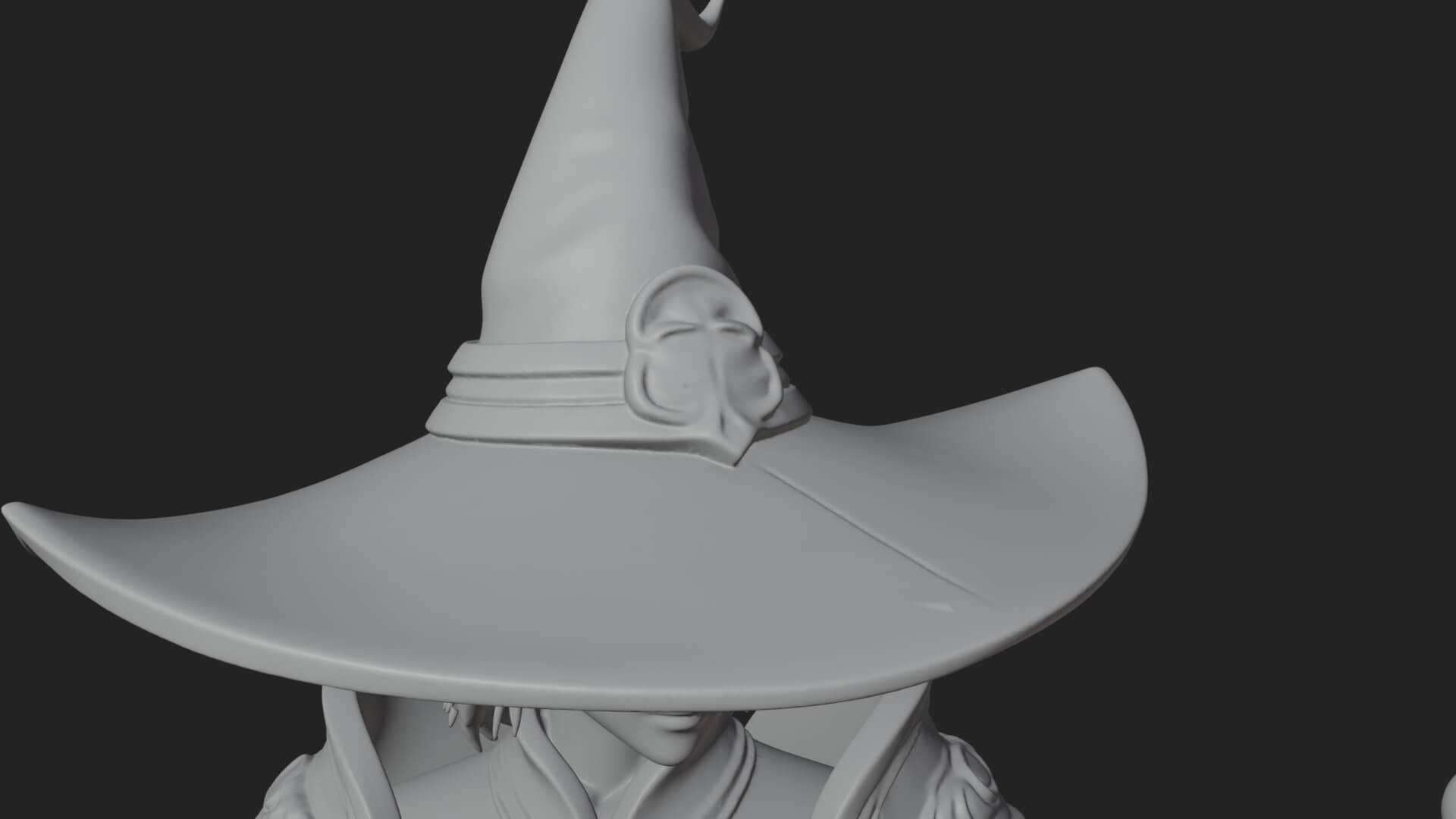 Witch Hat Sorcerer Statue Design 13 3D Print Model 3D Model