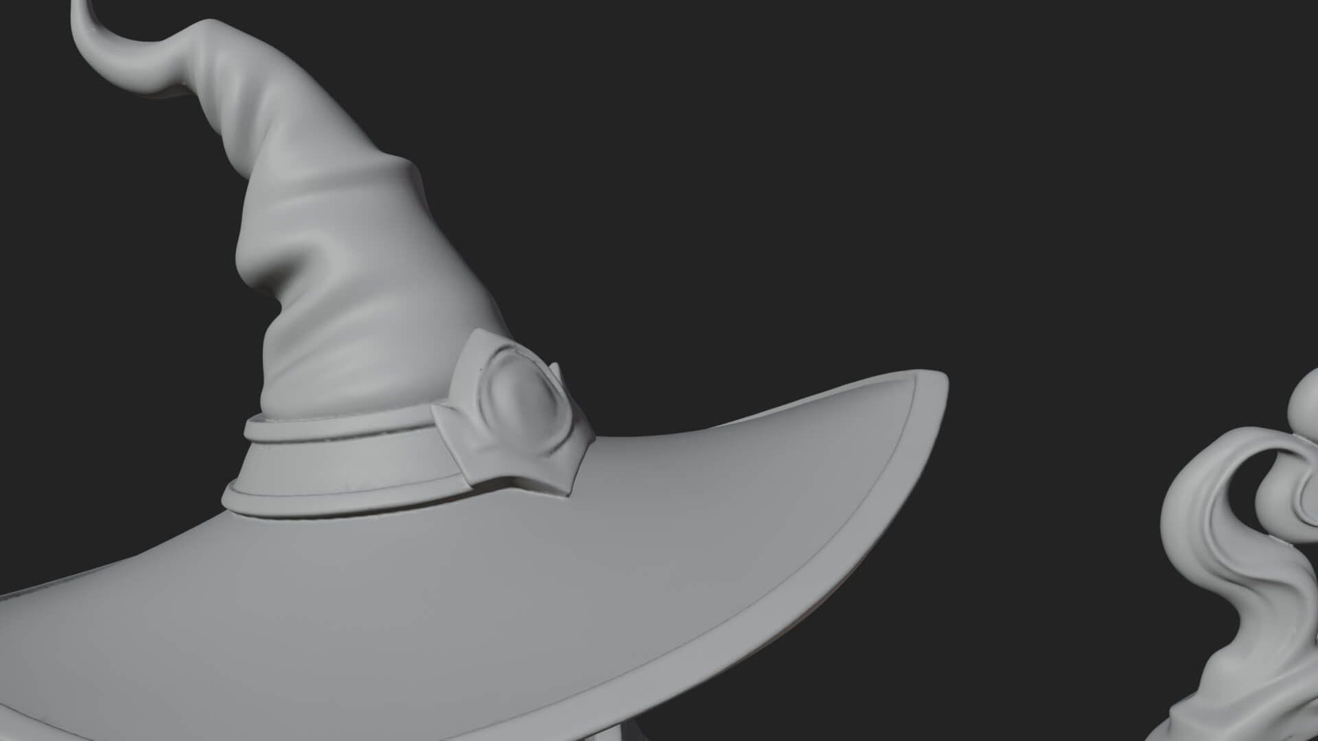 Witch Hat Sorcerer Statue Design 16 3D Print Model 3D Model