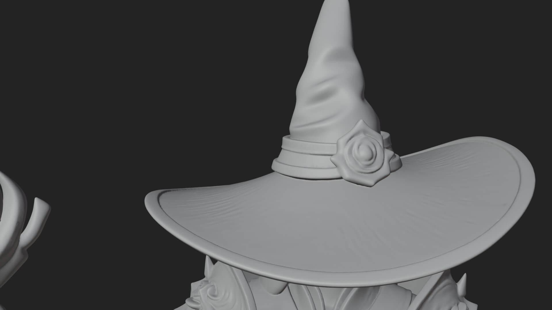 Witch Hat Sorcerer Statue Design 18 3D Print Model 3D Model