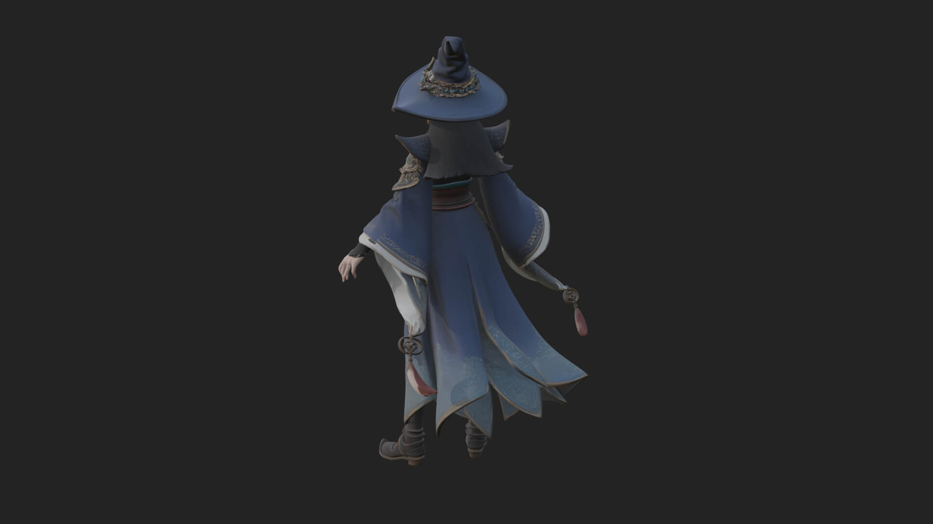 Witch Hat Sorcerer Statue Design 19 3D Print Model 3D Model