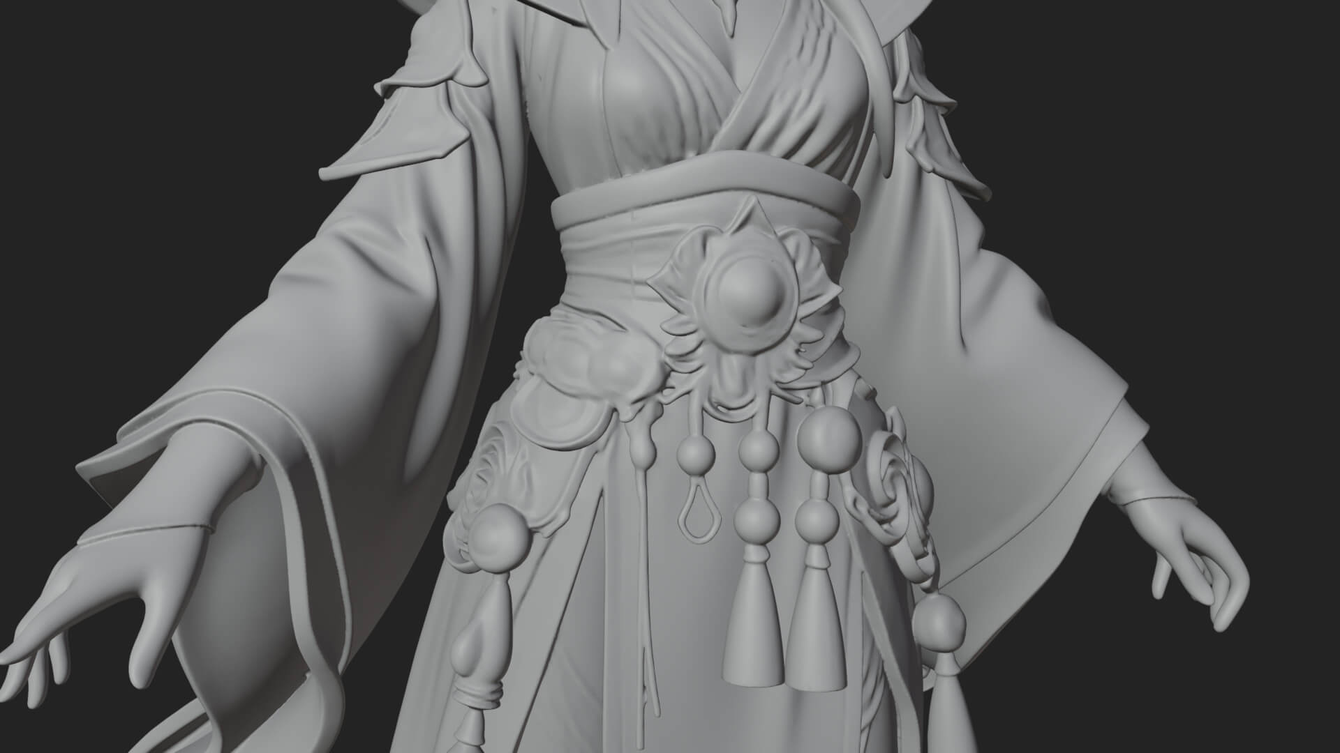 Witch Hat Sorcerer Statue Design 19 3D Print Model 3D Model