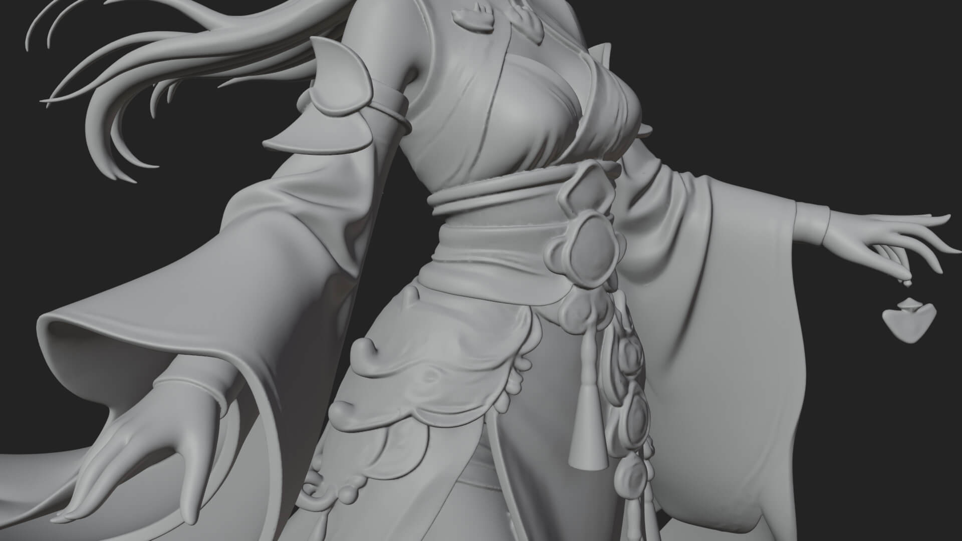 Witch Hat Sorcerer Statue Design 20 3D Print Model 3D Model