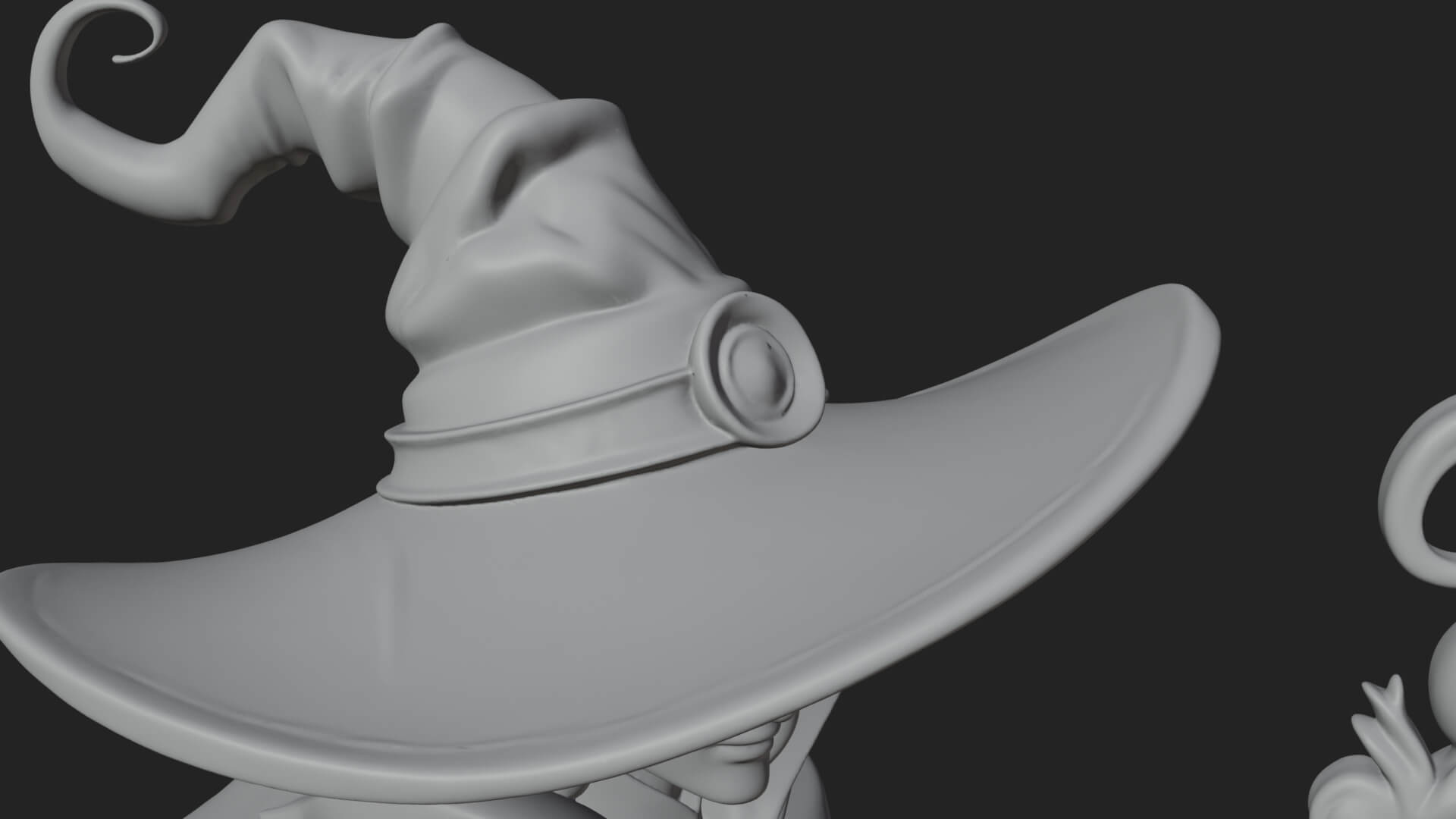 Witch Hat Sorcerer Statue Design 21 3D Print Model 3D Model