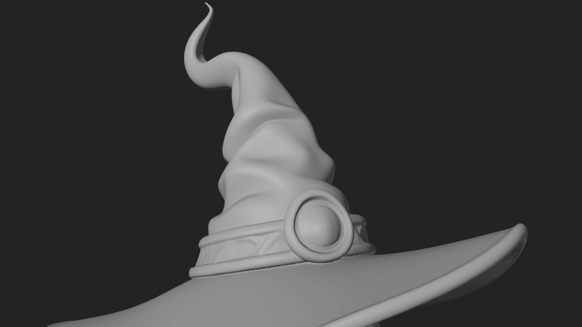 Witch Hat Sorcerer Statue Design 22 3D Print Model 3D Model
