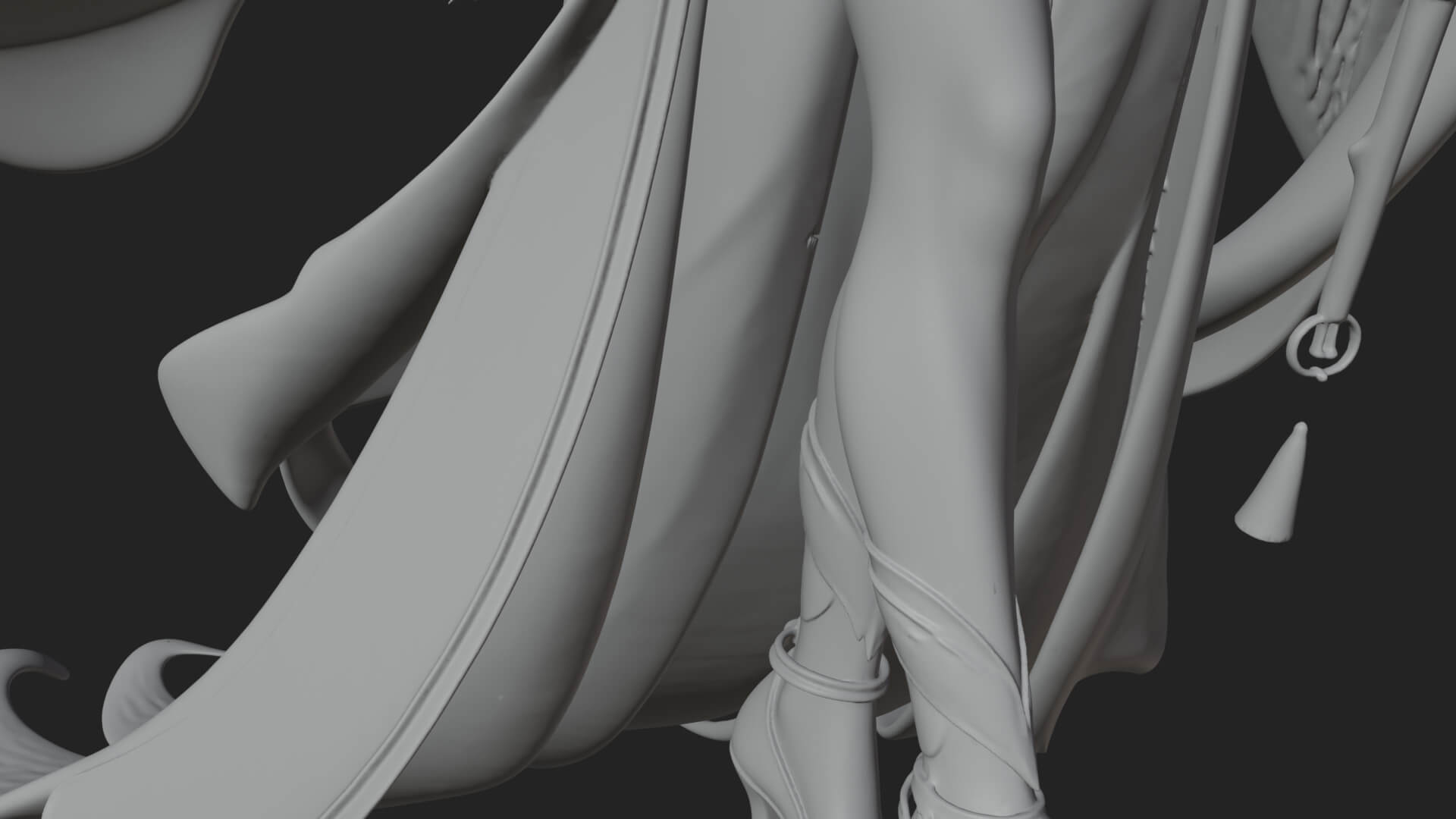 Witch Hat Sorcerer Statue Design 24 3D Print Model 3D Model