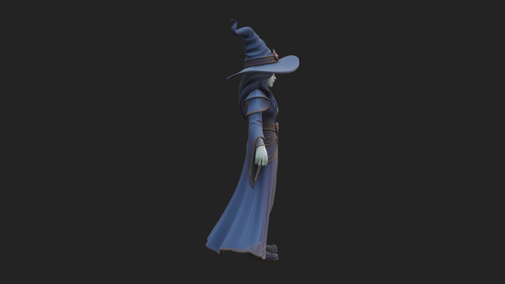 Witch Hat Sorcerer Statue Design 25 3D Print Model 3D Model