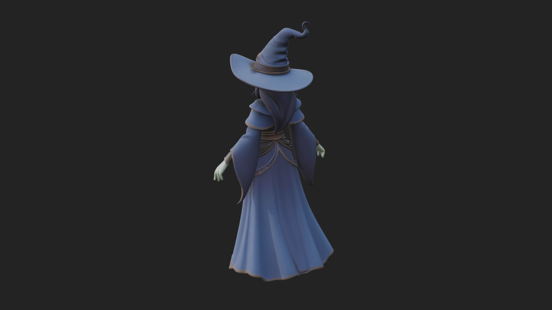 Witch Hat Sorcerer Statue Design 25 3D Print Model 3D Model