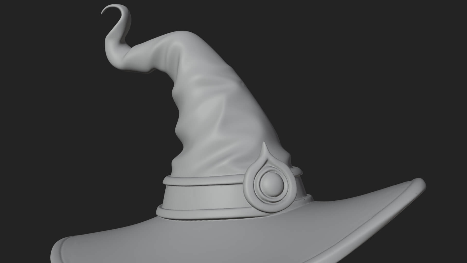 Witch Hat Sorcerer Statue Design 25 3D Print Model 3D Model