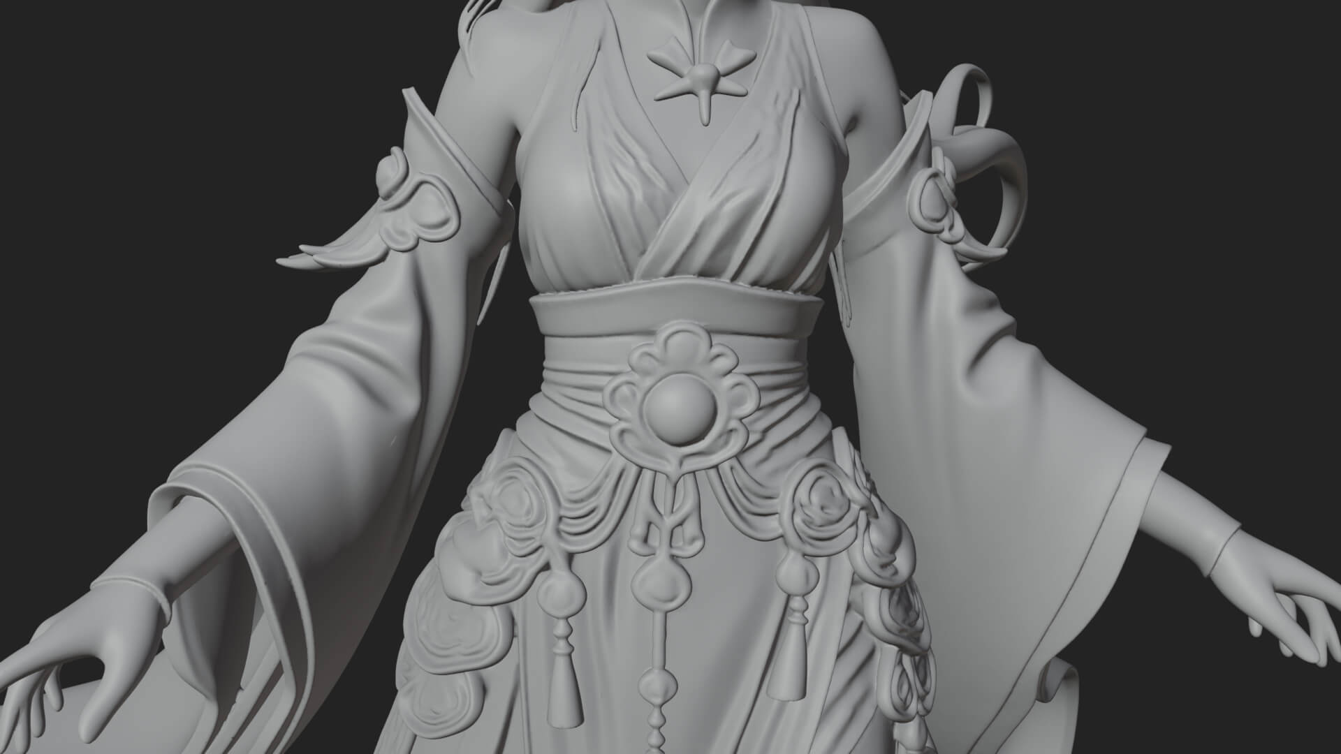 Witch Hat Sorcerer Statue Design 28 3D Print Model 3D Model