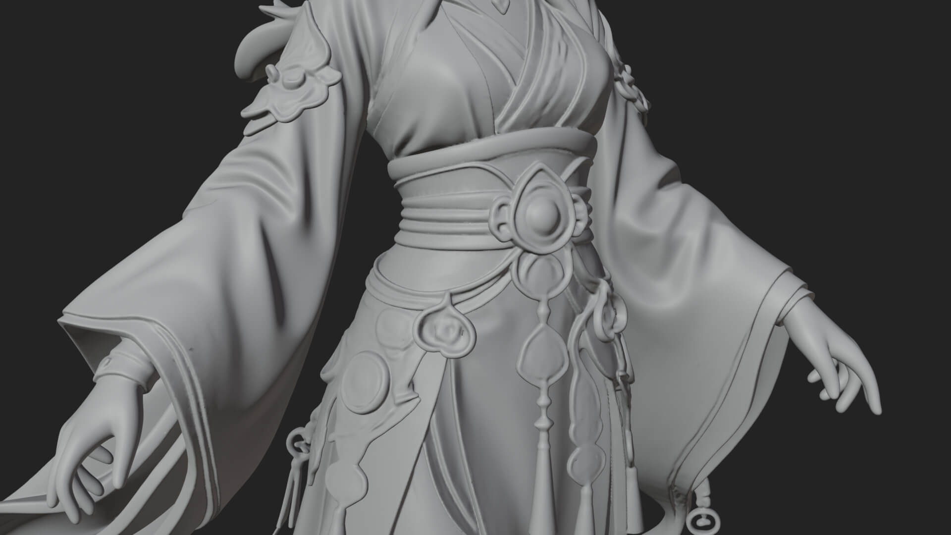 Witch Hat Sorcerer Statue Design 31 3D Print Model 3D Model
