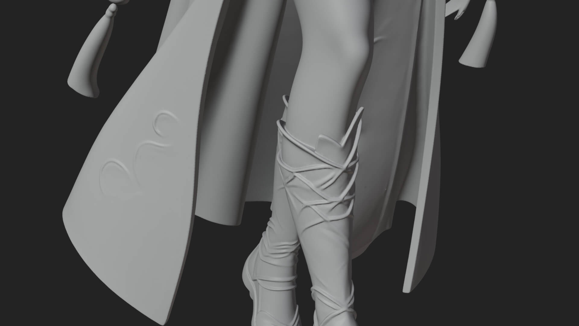 Witch Hat Sorcerer Statue Design 31 3D Print Model 3D Model