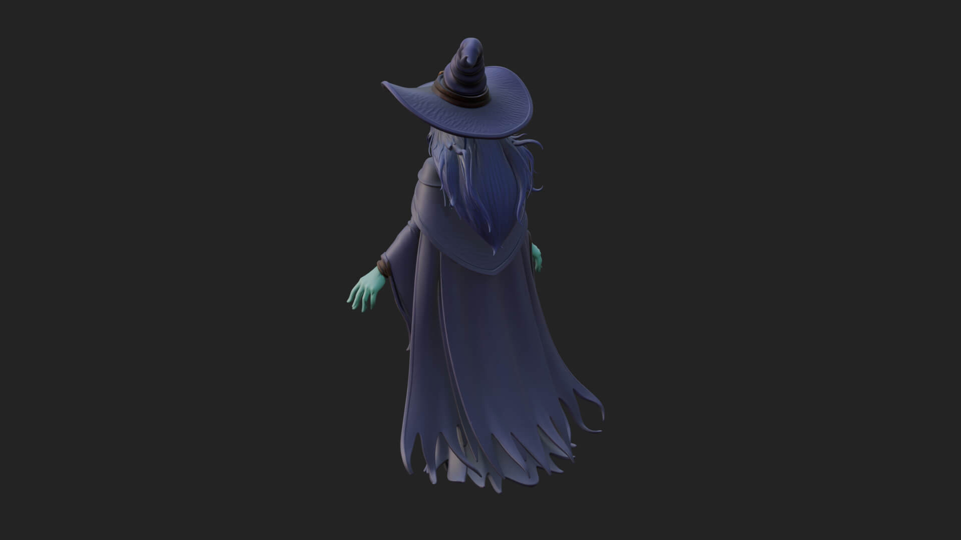 Witch Hat Sorcerer Statue Design 32 3D Print Model 3D Model