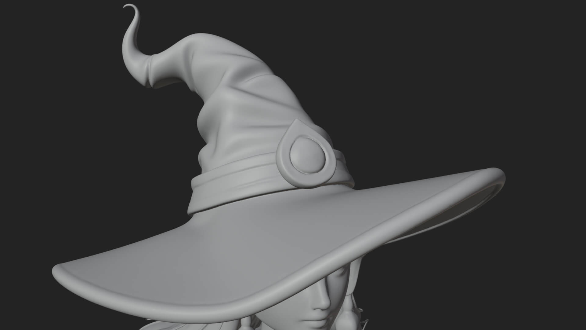 Witch Hat Sorcerer Statue Design 33 3D Print Model 3D Model