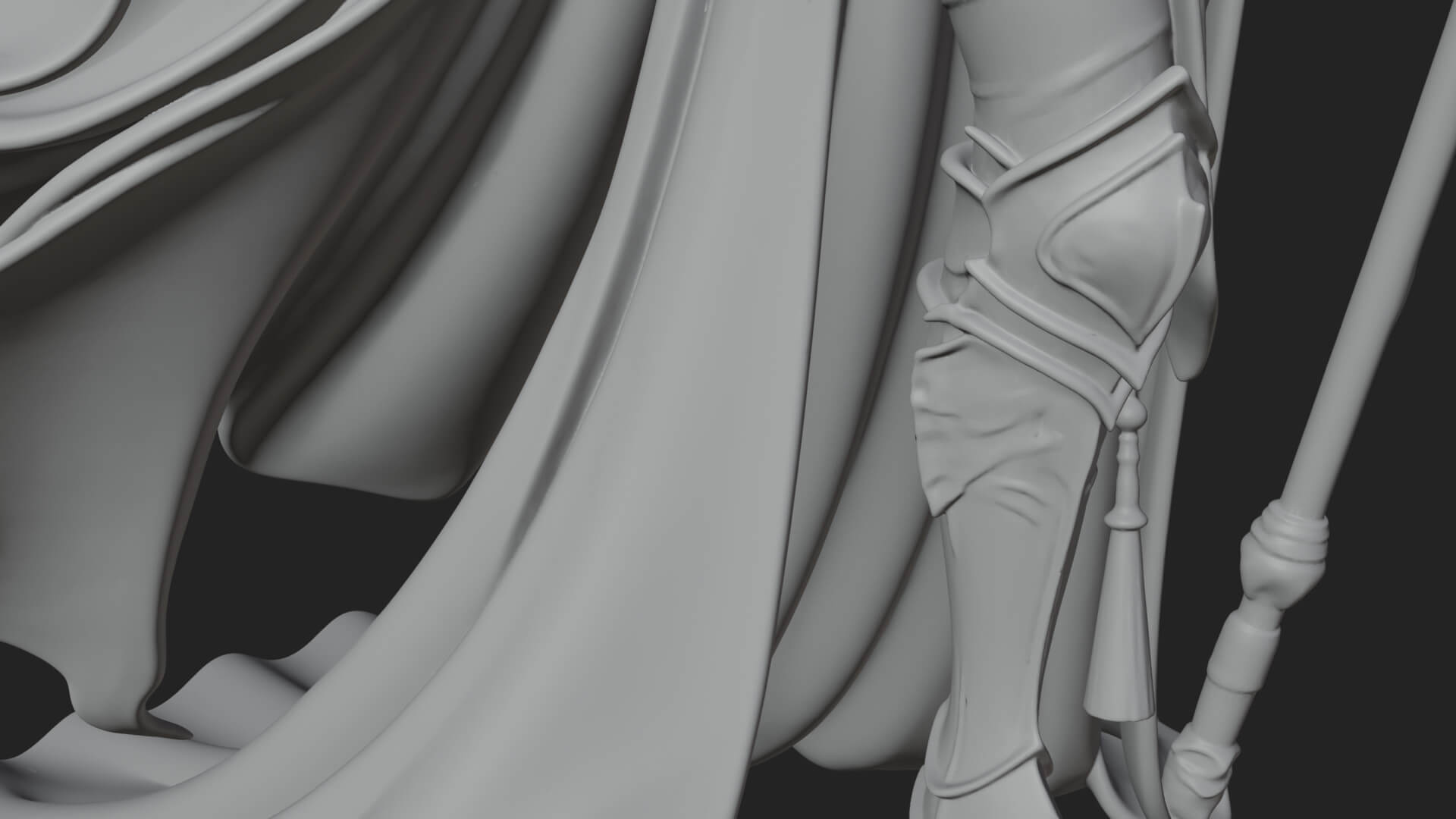 Witch Hat Sorcerer Statue Design 4 3D Print Model 3D Model