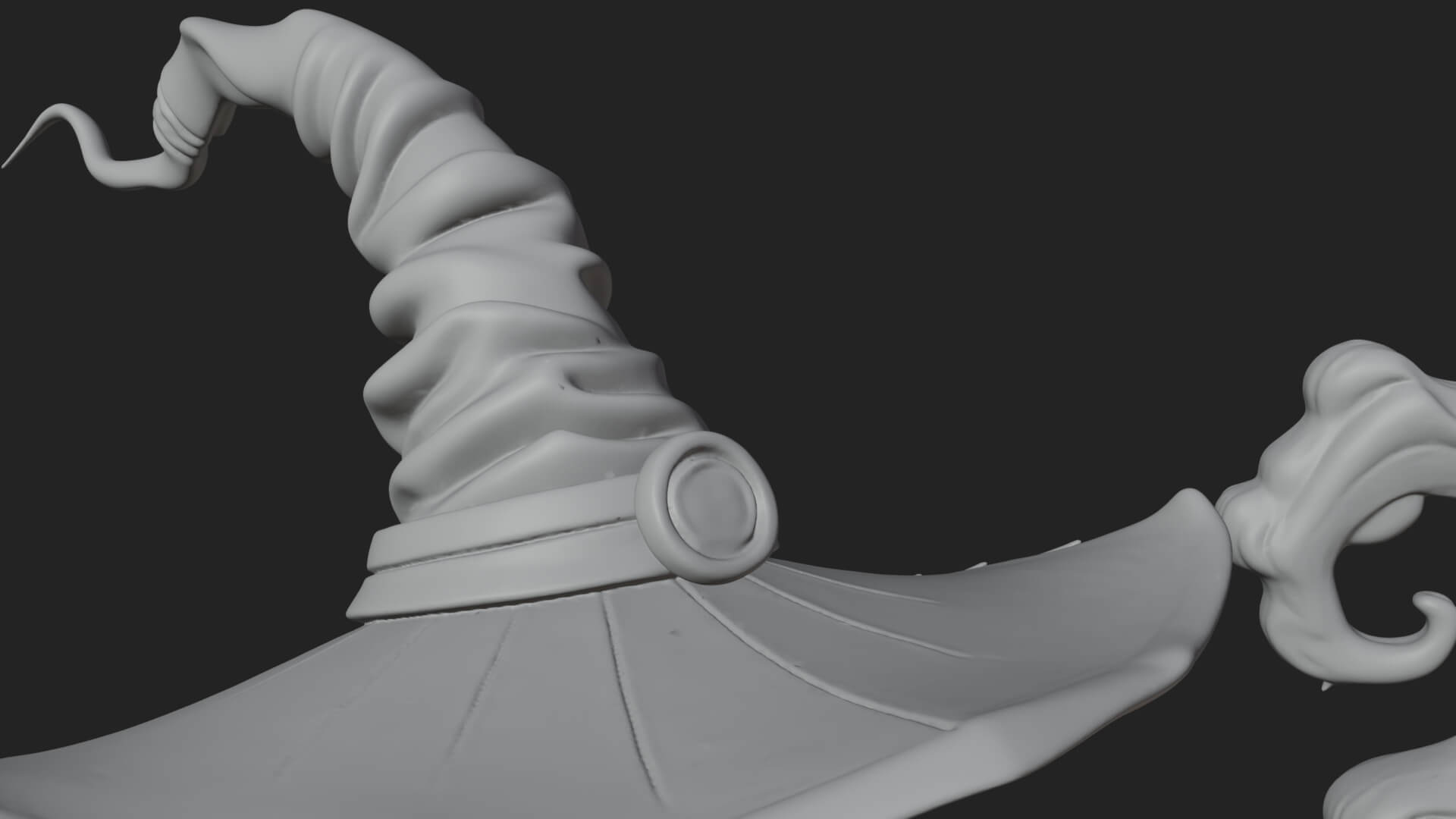 Witch Hat Sorcerer Statue Design 5 3d Print Model 3D Model
